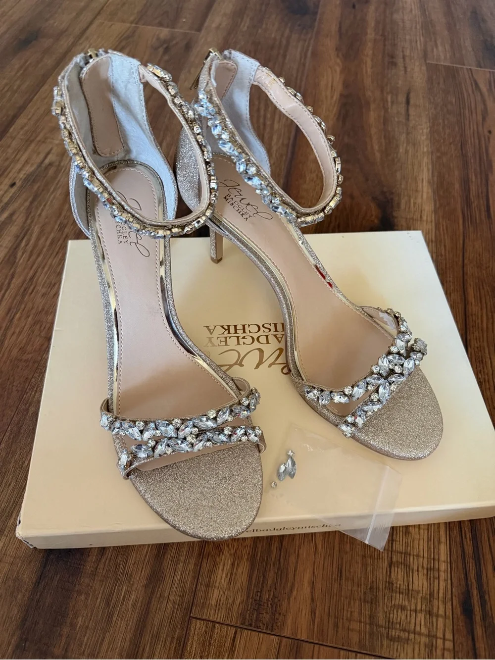 Dustyn Ankle Strap Sandal Jewel Badgley Mischka Collection